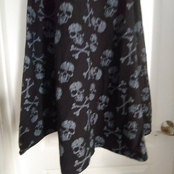 Tripp NYC Daang Goodman Skull Crossbones Whimsy Goth Grunge Dress Vampy - Picture 8 of 13